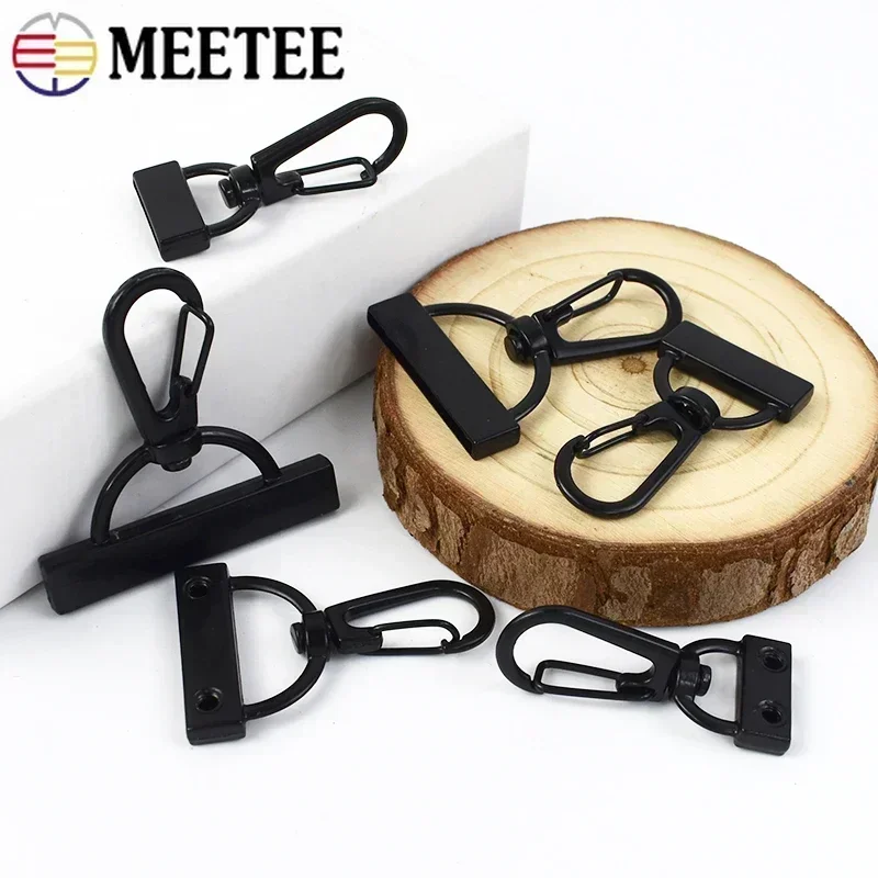 10/30Pcs Meetee 15-30mm Metal Buckles Webbing Tail Clip Lobster Clasp Screw Bag Ribbon Decor Snap Hook DIY Hardware Accessories