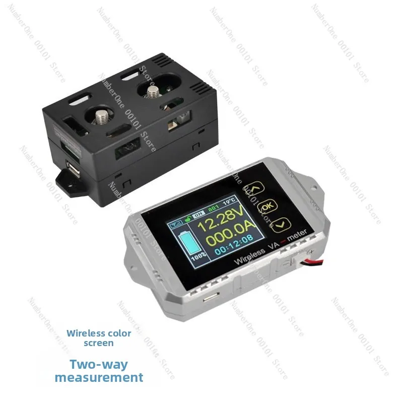 Wireless Multi-Display Digital DC Voltage & Current Meter | Power & Battery Capacity Monitor