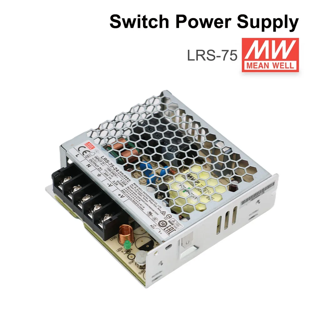 Mean Well LRS-75 Series Switching Power Supply 75W 5A 12A 24A 36A Mean Well Single Output Switching Power Supply
