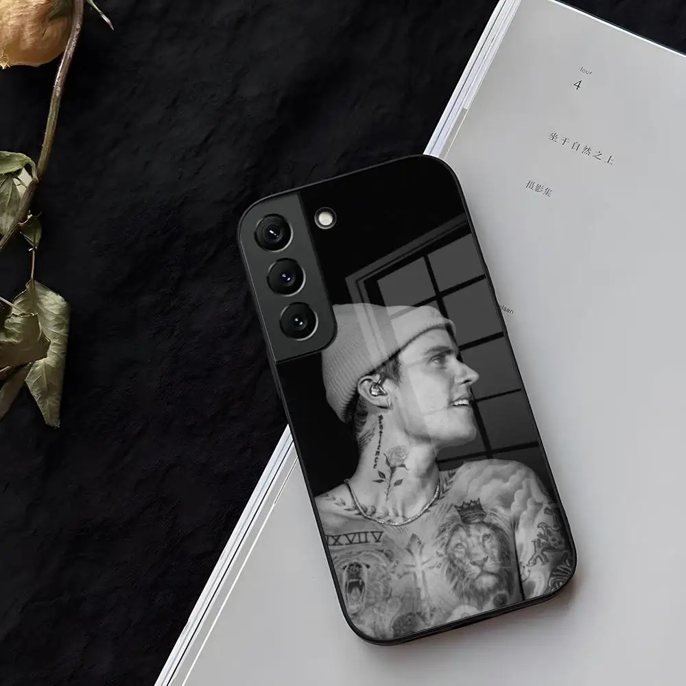 J-Jus-tinS Drew BieberS Phone Case Glass For Samsung Galaxy S21 S26 S25 S22 S20 S24 S23 Ultra Fe Plus A16 A34 A54 A24 A53 Coque