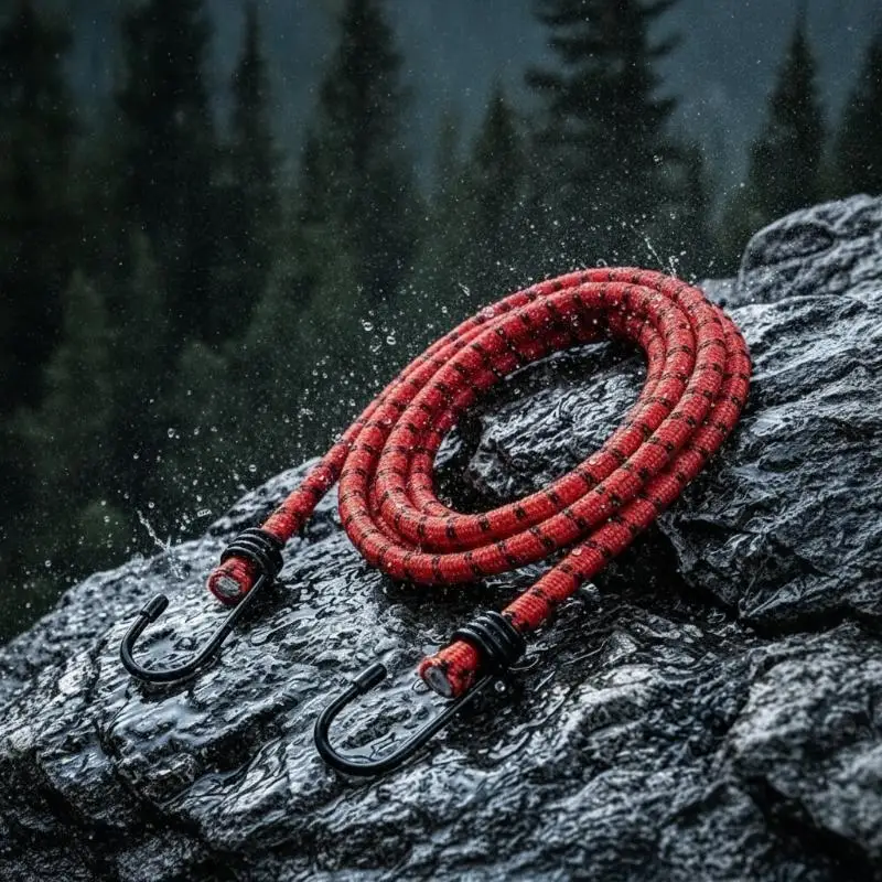 Heavy Duty Bungee Cords with Metal Hooks Multicolor Strong Stretch for Motorcycle Cargo Tie Down Outdoor Use