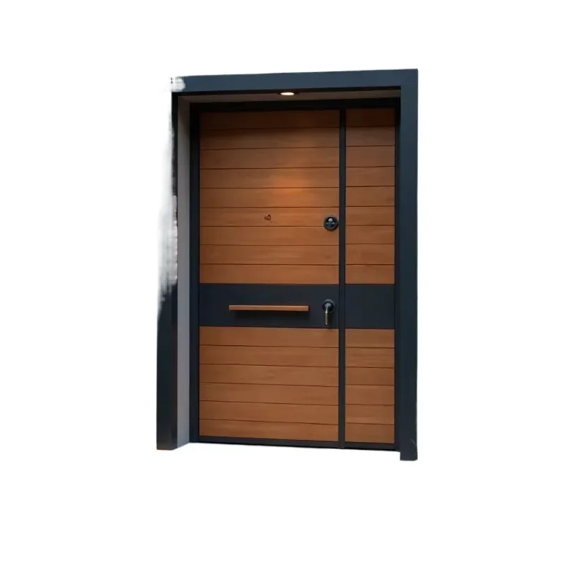 Customized Light Luxury Entry Door Household Single Security Door Color Matching Modern Design for Home Interior Exterior Use