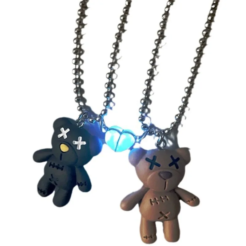 زوجين الربط الحب قلادة الدب الراتنج المغناطيسي