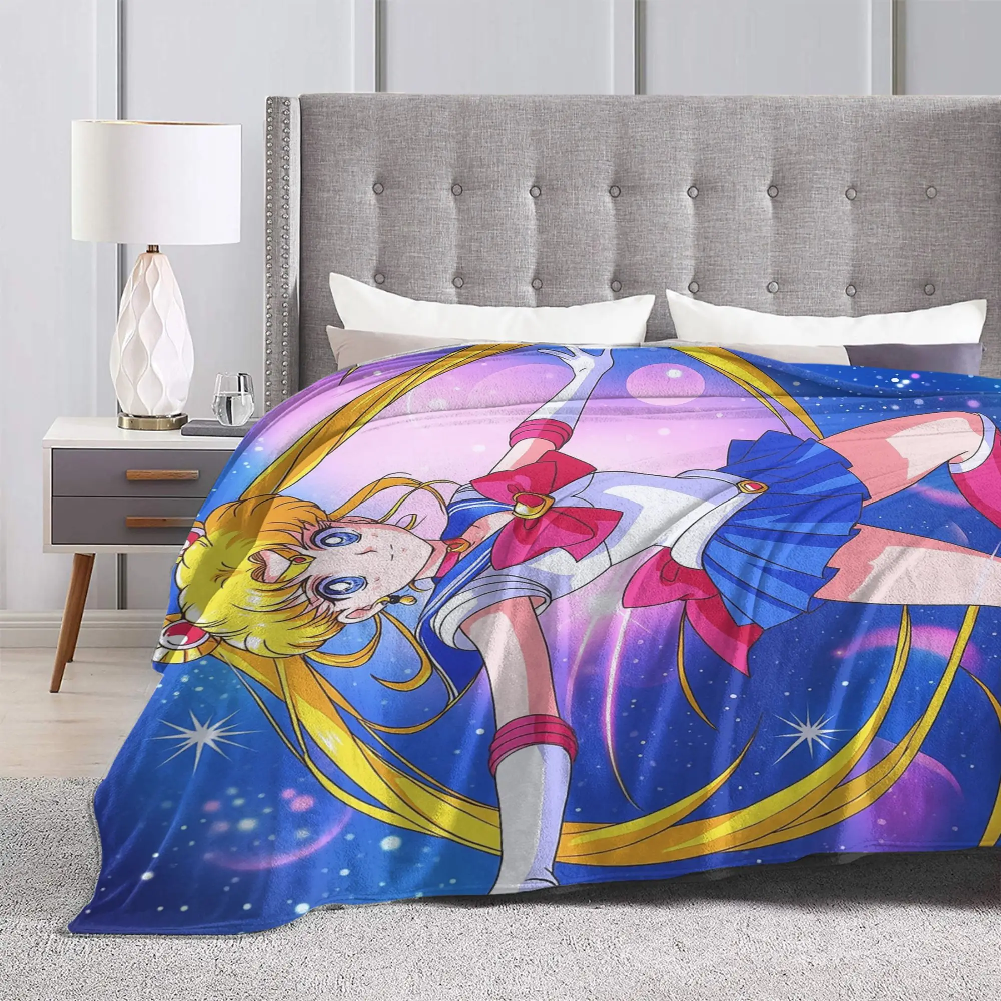 S-Sailors أقمار لينة بطانية دافئة الاطفال أفخم الفراش يلقي طباعة في الهواء الطلق الفانيلا المفرش أريكة غطاء سرير