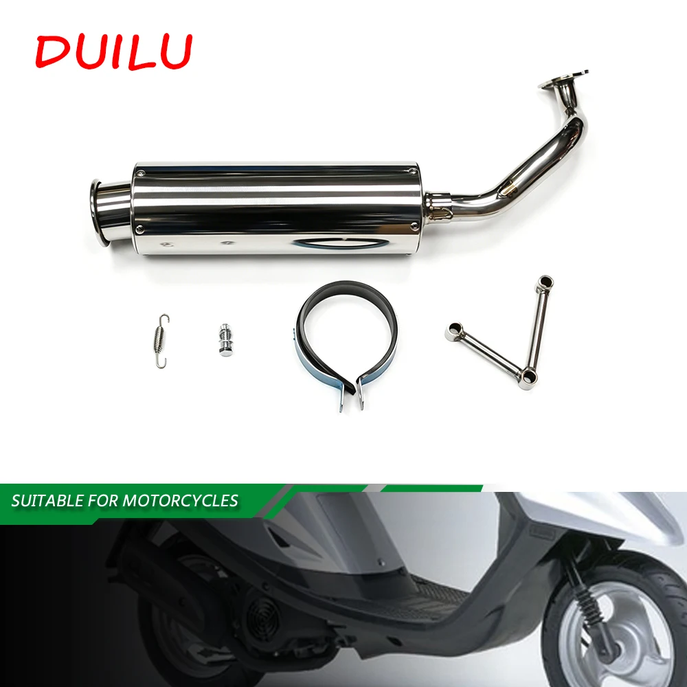 Motorcycle Modified Scooter Exhaust Pipe Muffler with Mounting Hardware Universal For yamaha JOG50 Off-Road Vehicles And Racing