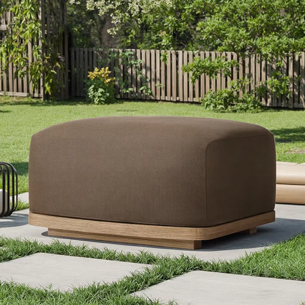#Teak Outdoor Furniture Garden Teak Solid Wood Footstool