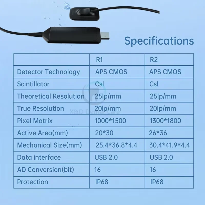 REFINE Original Dental Sensor X-Ray Radiovisiograph High-Frequency Rx Digital Intraoral Digital System HD Image Dental Equipment