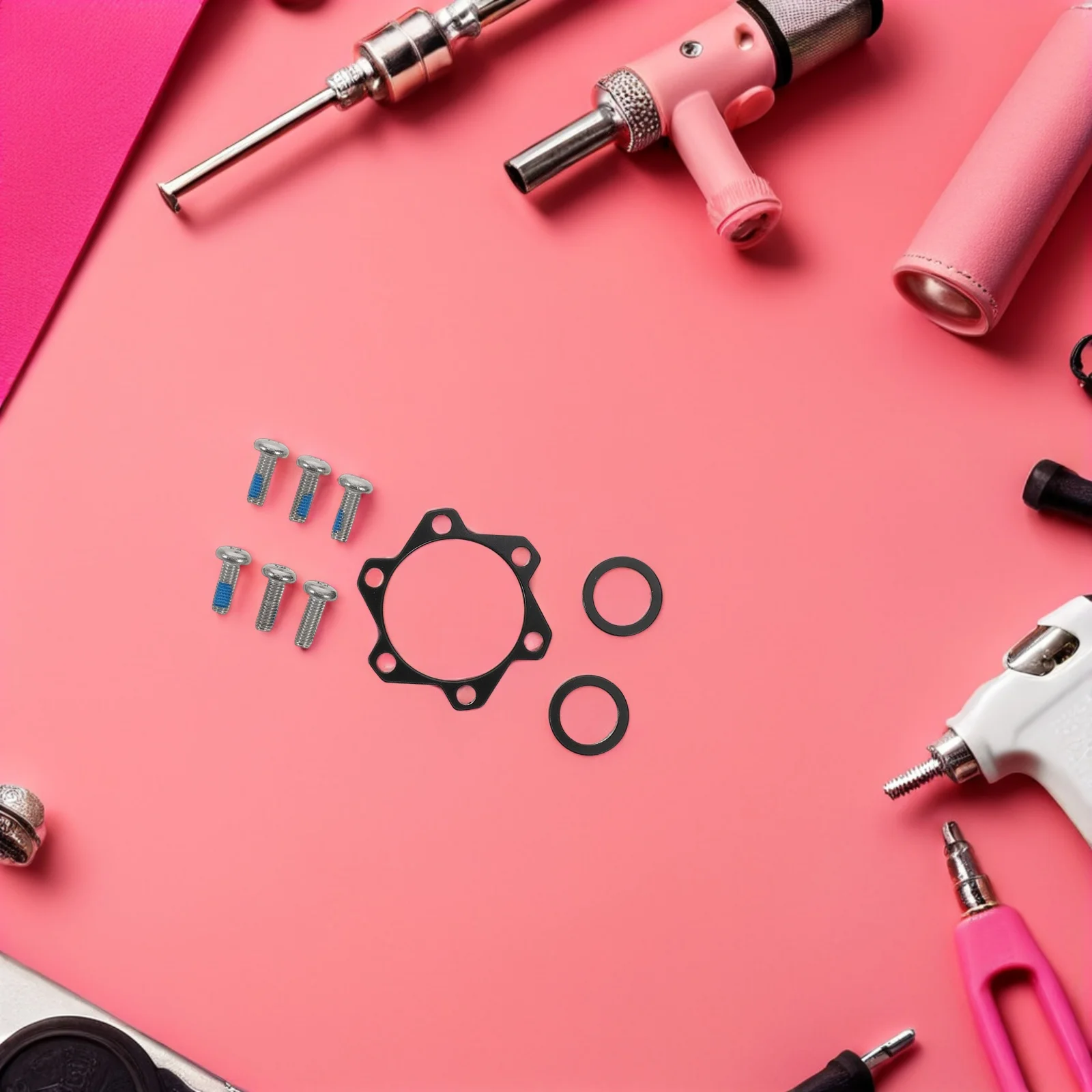 

1Set Disc Brake Rotor Adapter Set High-Strength Hub Flange Spacer for Front Rear Wheel Ready Bike Axle Mounting