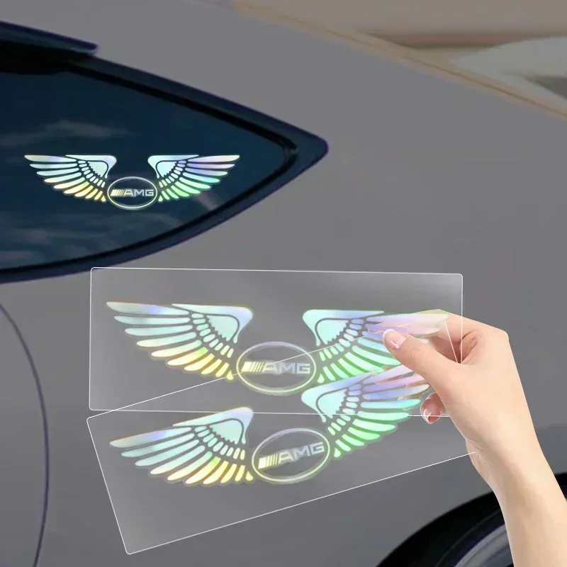 

Colorful Reflective Laser Car Refit Personalized Wing Sticker For Mercedes Benz Amg W204 W213 W205 W211 W212 W176 W205 W203