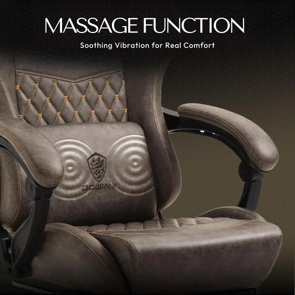 كرسي الألعاب كبير وعالي، كرسي ألعاب مريح للكمبيوتر الشخصي مع دواسات القدم والتدليك، طراز السباق