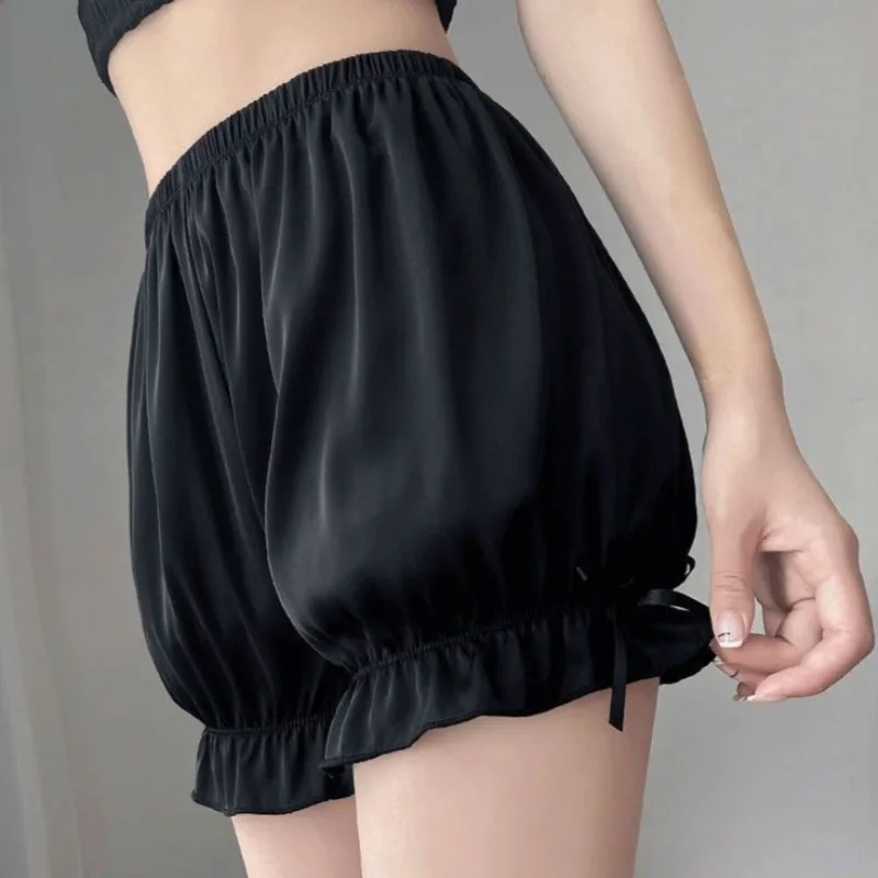 Leggings Donna Kawaii Jk Lolita Stile Moda giapponese Sottile Traspirante Casual Bowknot Chic Femme Estate All-match Elastico in vita