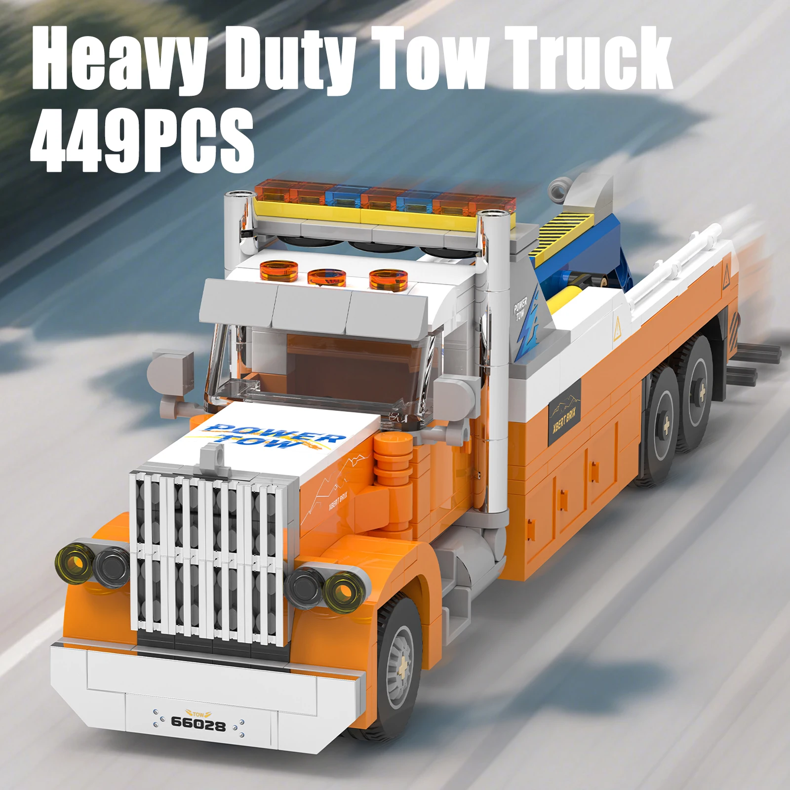 

449PCS Heavy Duty Tow Truck Building Blocks Engineering Vehicle Model Toys Desktop Ornament DIY Educational Toy Kid Holiday Gift
