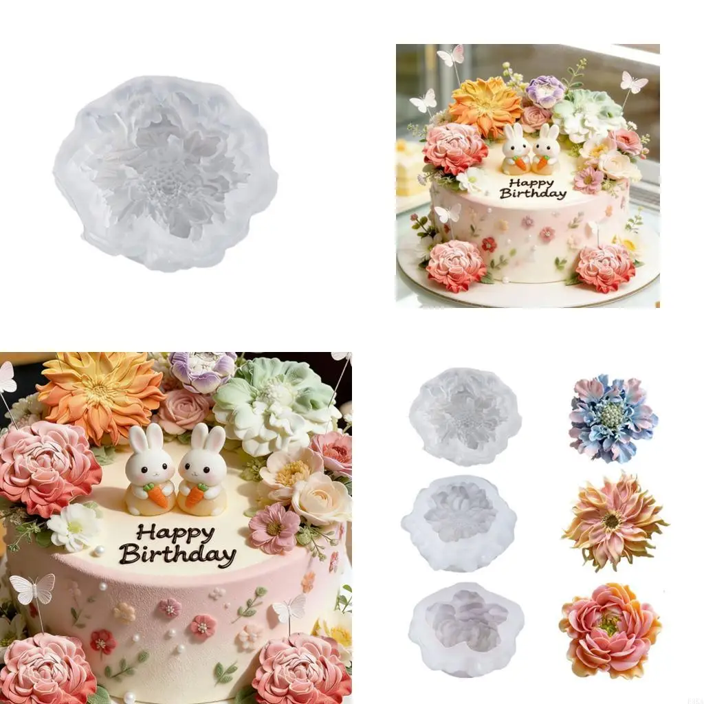 Flower Mousse Cake Molds Silicone Chocolate Dessert Baking Mould Family Gathering Bakeware