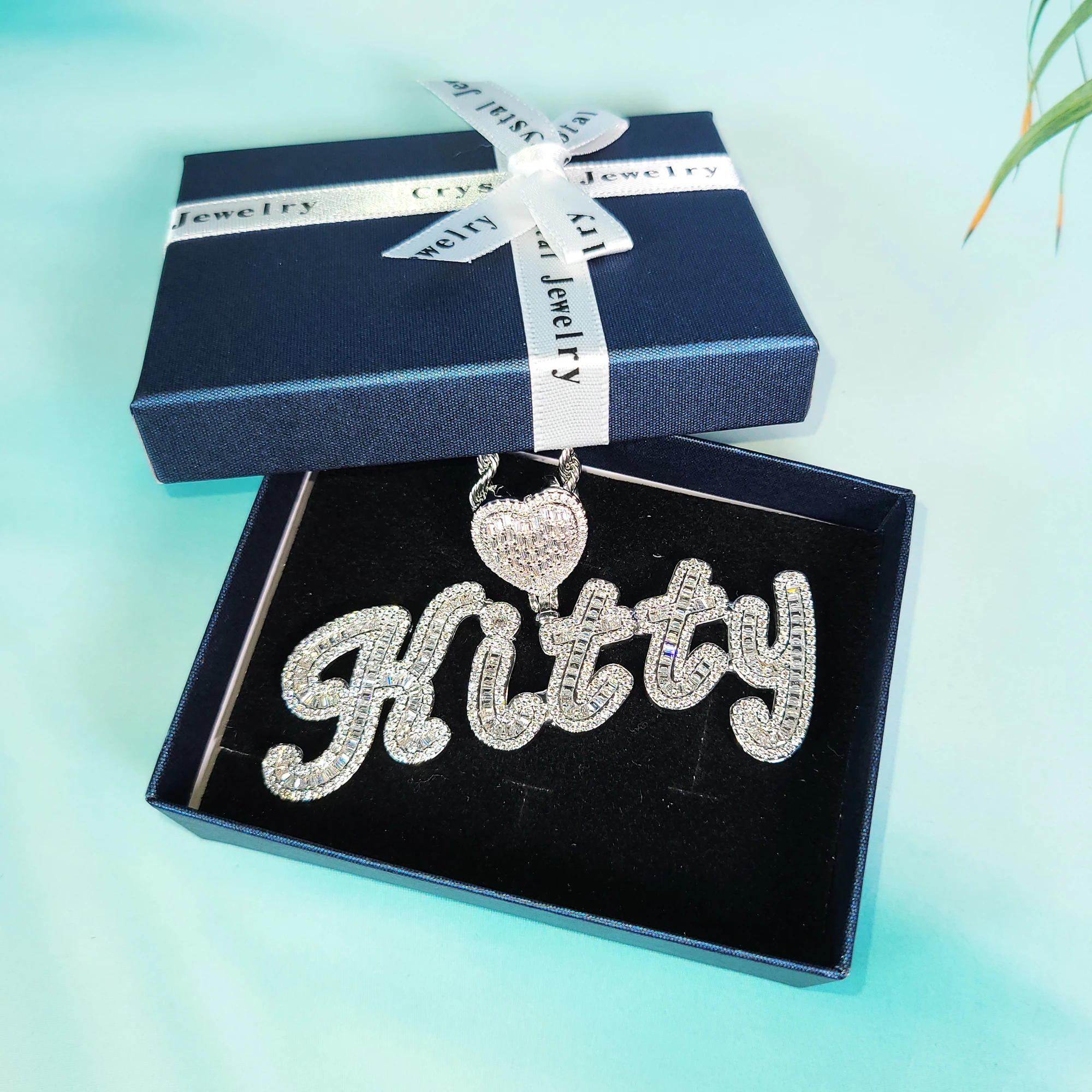 Customized Letters Pendant, Name Necklace, Personalized Gifts for Her, Birthday Gift, Bling Women's Jewelry & Accessories