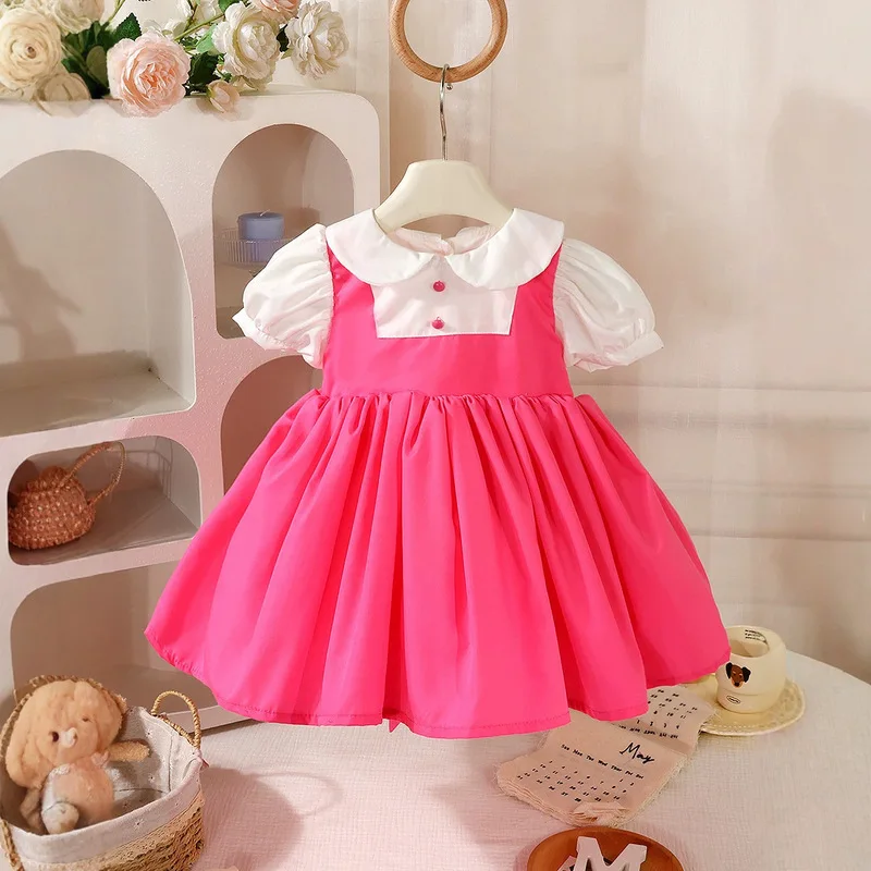 InsChildren's Sweet Summer Dress, Girls' Hayao Miyazaki Doll Dress, Kids' Dress3-8Spring Collection for 1-year-old children's cl