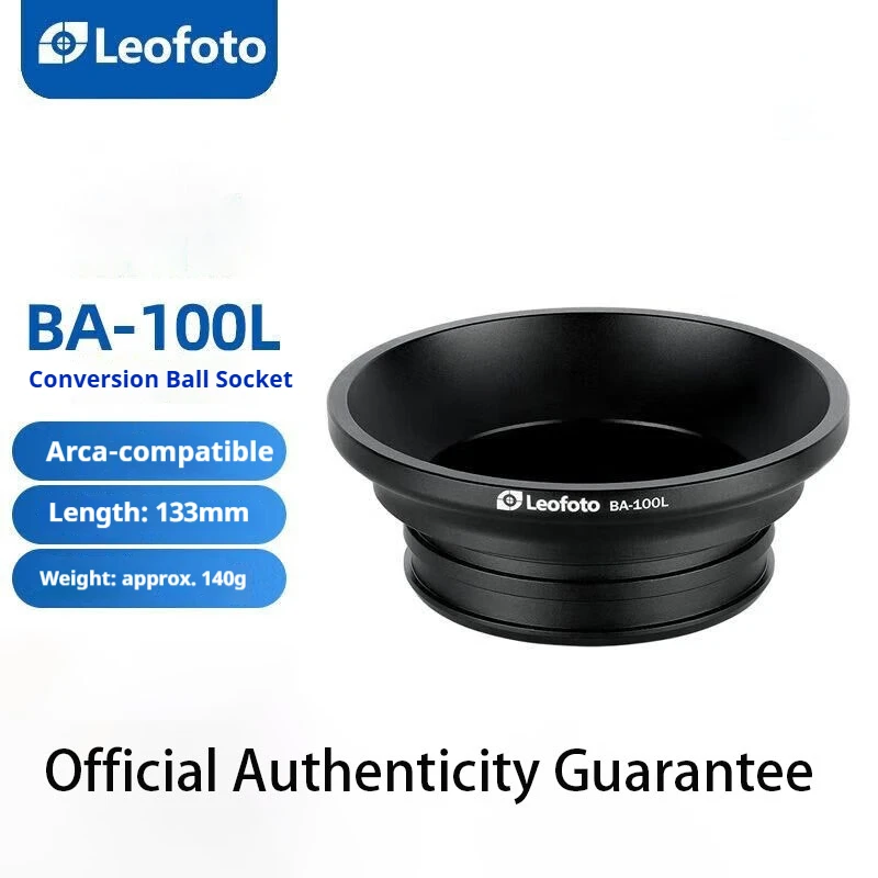 

Leofoto BA-100L 75mm Bowl to 100mm Conversion Ball Bowl Adapter Hydraulic Head Accessory