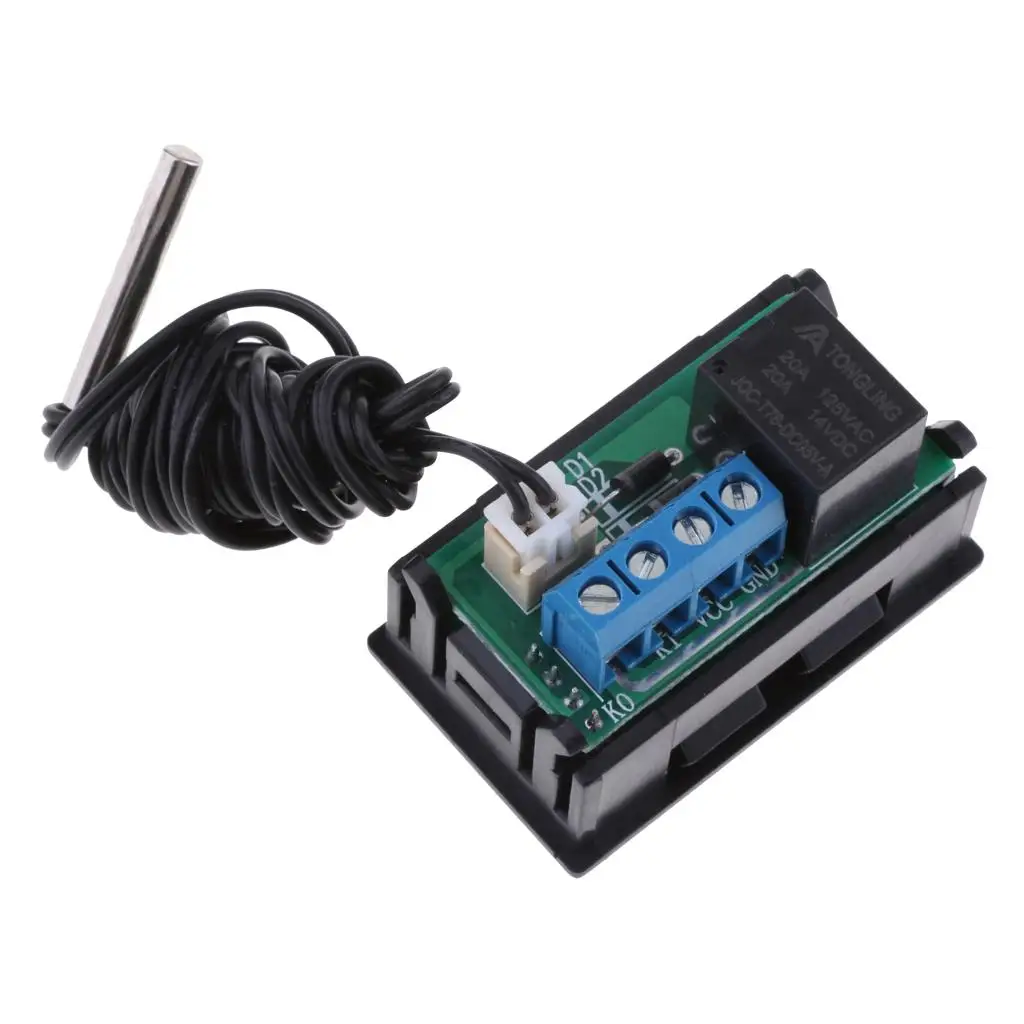 Electronic Temperature Controller Digital Thermometer with Wired Probe Sensor for Greenhouse Monitoring