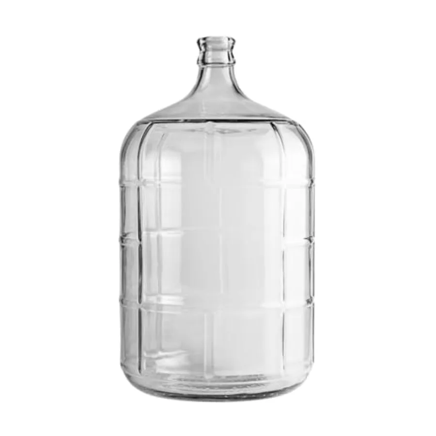 Garrafa de Vidrio Transparente de 5 Galones, Fermentador Italiano para Vino y Cerveza, Recipiente de Fermentación Casera, Jarra Resistente para Almacenamiento