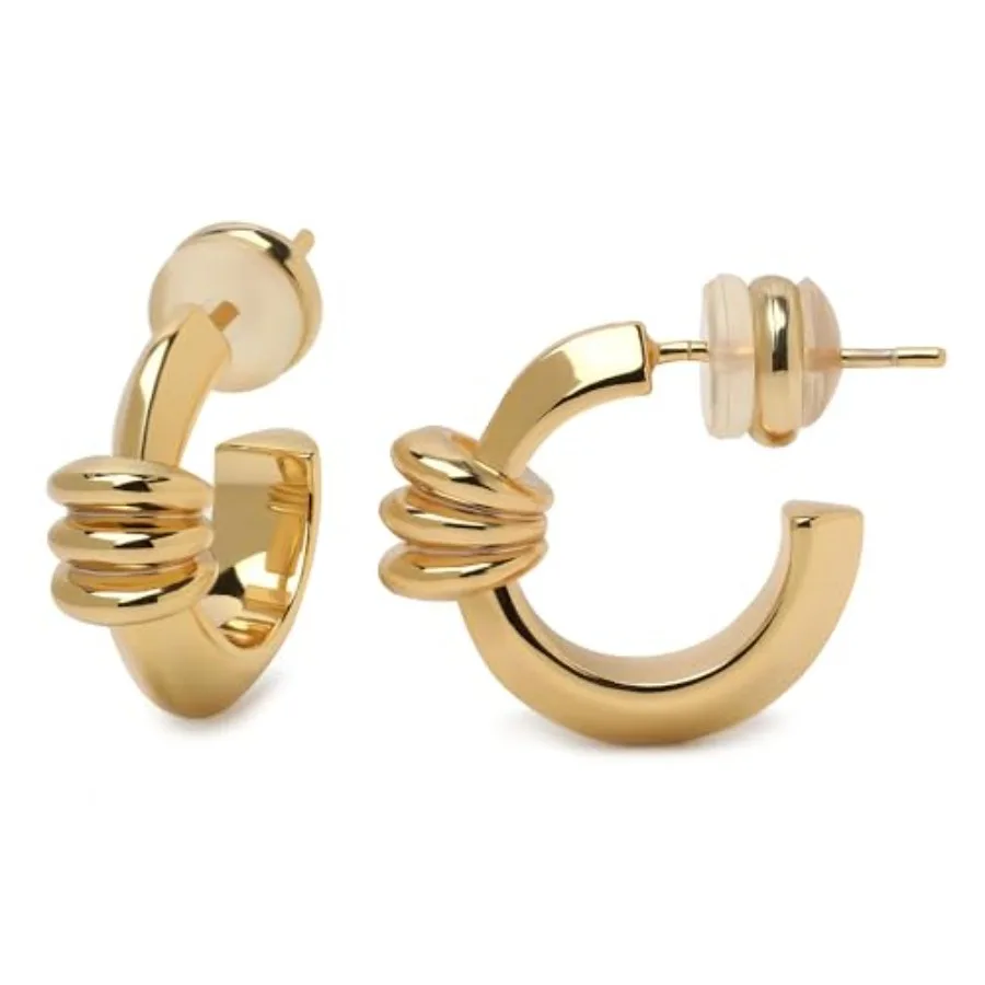 

Gold Statement Geometric Hoop Earrings for Women Girls Chunky Gold Knot Link Drop Dangle Earrings Trendy Jewelry Gift