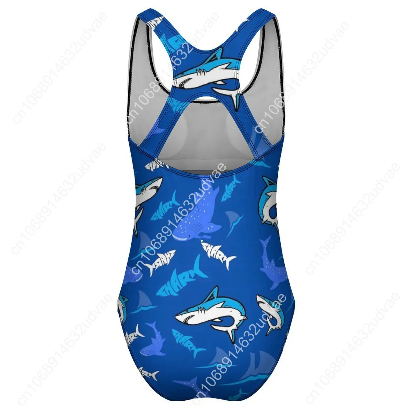 Traje de baño de tiburones azules, traje de baño Sexy de una pieza con estampado de animales, trajes de baño Push Up, trajes de baño elegantes para piscina y vacaciones