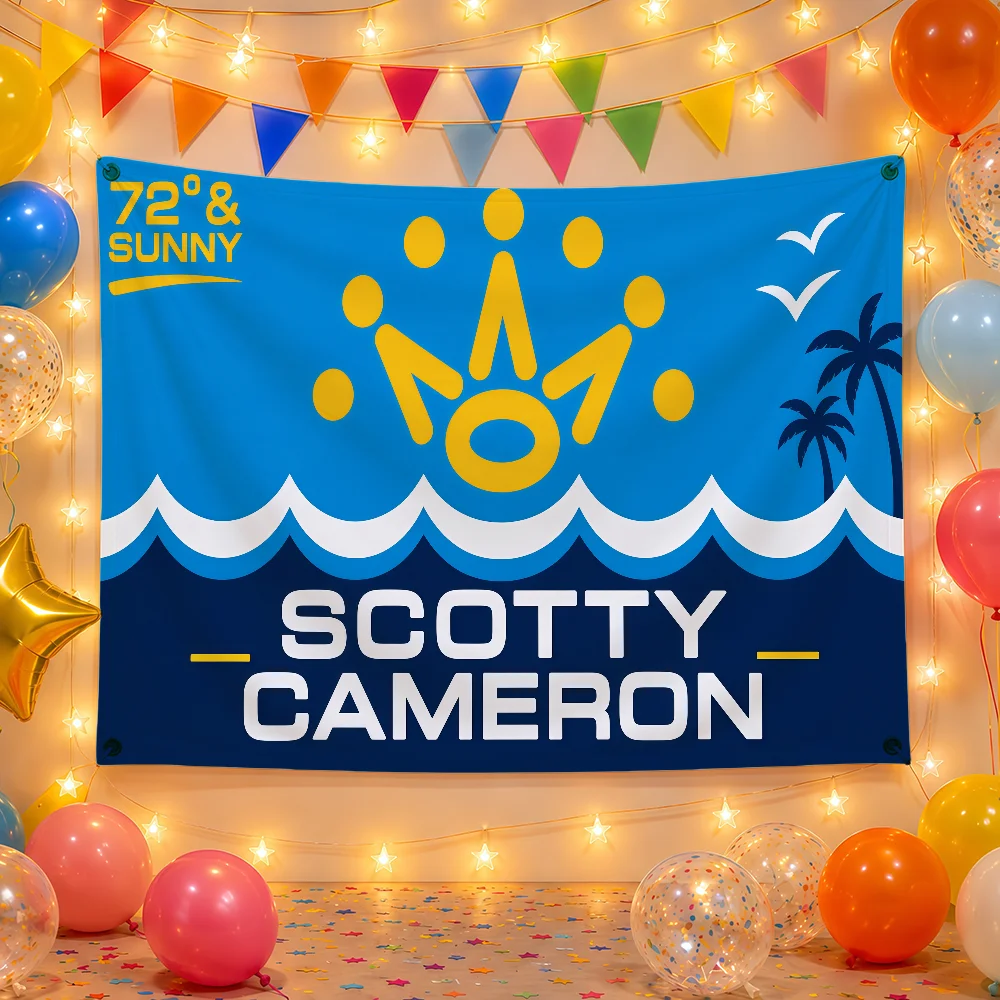 Brand S-Scotty Cameron Flag Decorative Home Yard & Garden Decor Banner - Indoor Outdoor Wall Hanging Flag