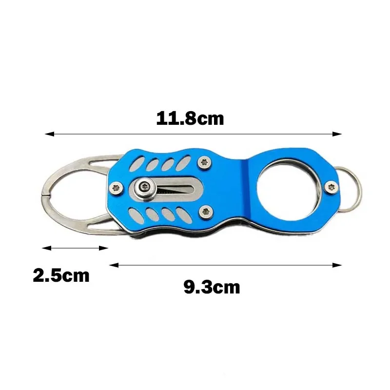 Afbeelding 4: OUTKIT Fish Lip Grip Gripper Grabber Controller met anti-verloren touw Draagbare aluminium zoutwatervisuitrusting Tackle Tools