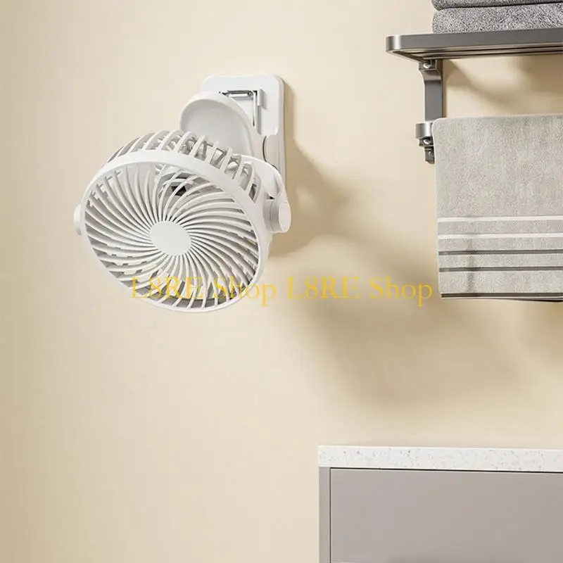 

L8RE Quiet Rotating Clip On Fan for Office Bedside and Camping Multifunctional Small USB Rechargeable Fan Cooling Device
