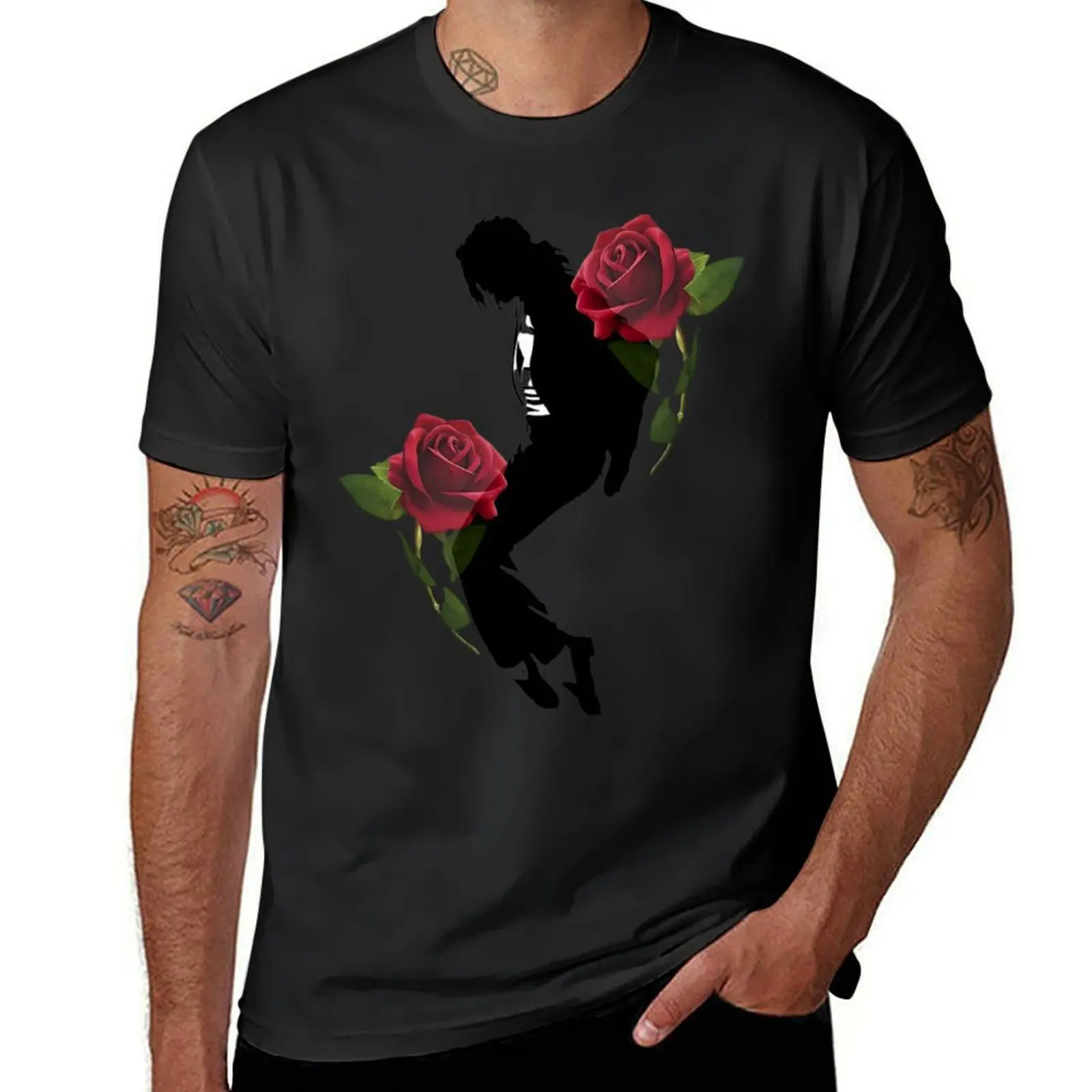 LARGER Clear Transparent Toe Stance MJ 2 Red Roses Designs - NOT GOOD FOR BLACK CLOTHING/PRODUCTS T-Shirt