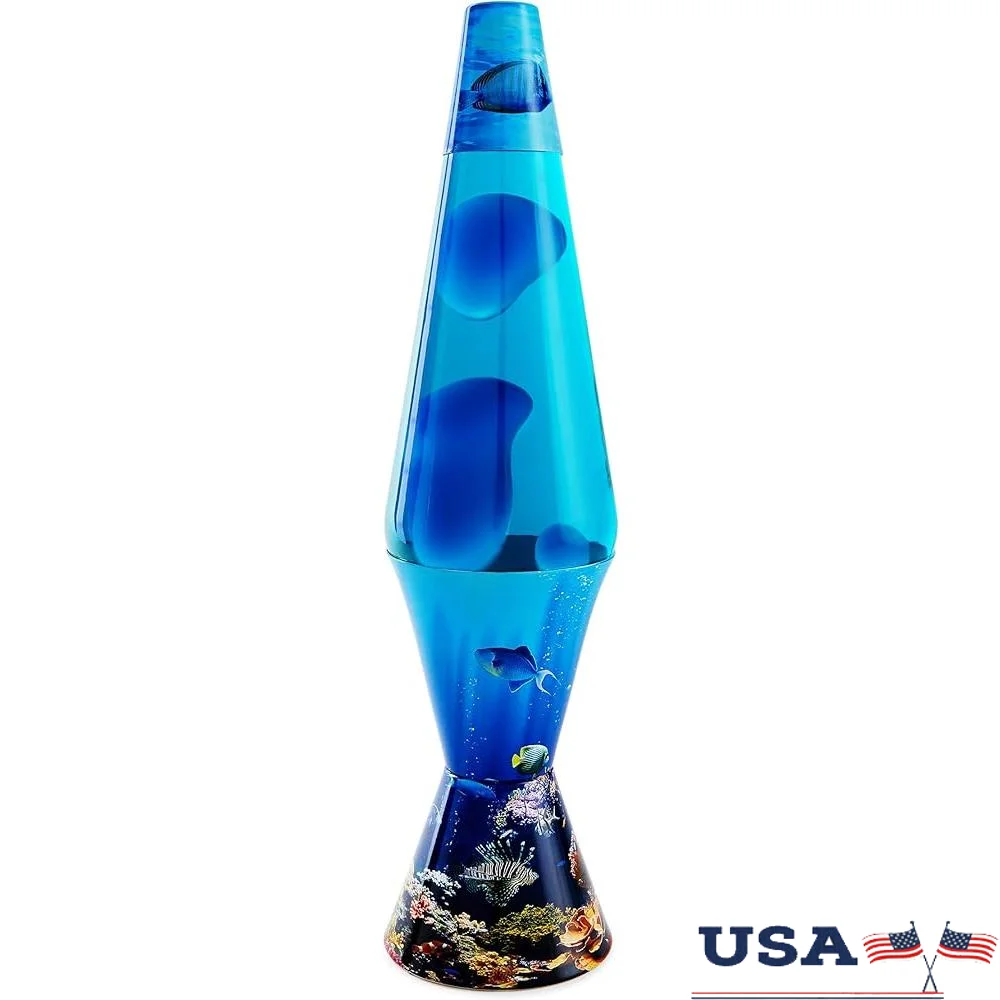 

Ocean Floor Lava Lamp 17 inch Motion Lamp Decorative Blue Wax Liquid Table Light Home or Office