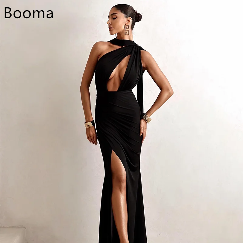 

Booma Sexy Mermaid Sleeveless Side Split Evening Dresses Formal Party Gowns for Women Sleeveless Long Prom Gown Customize