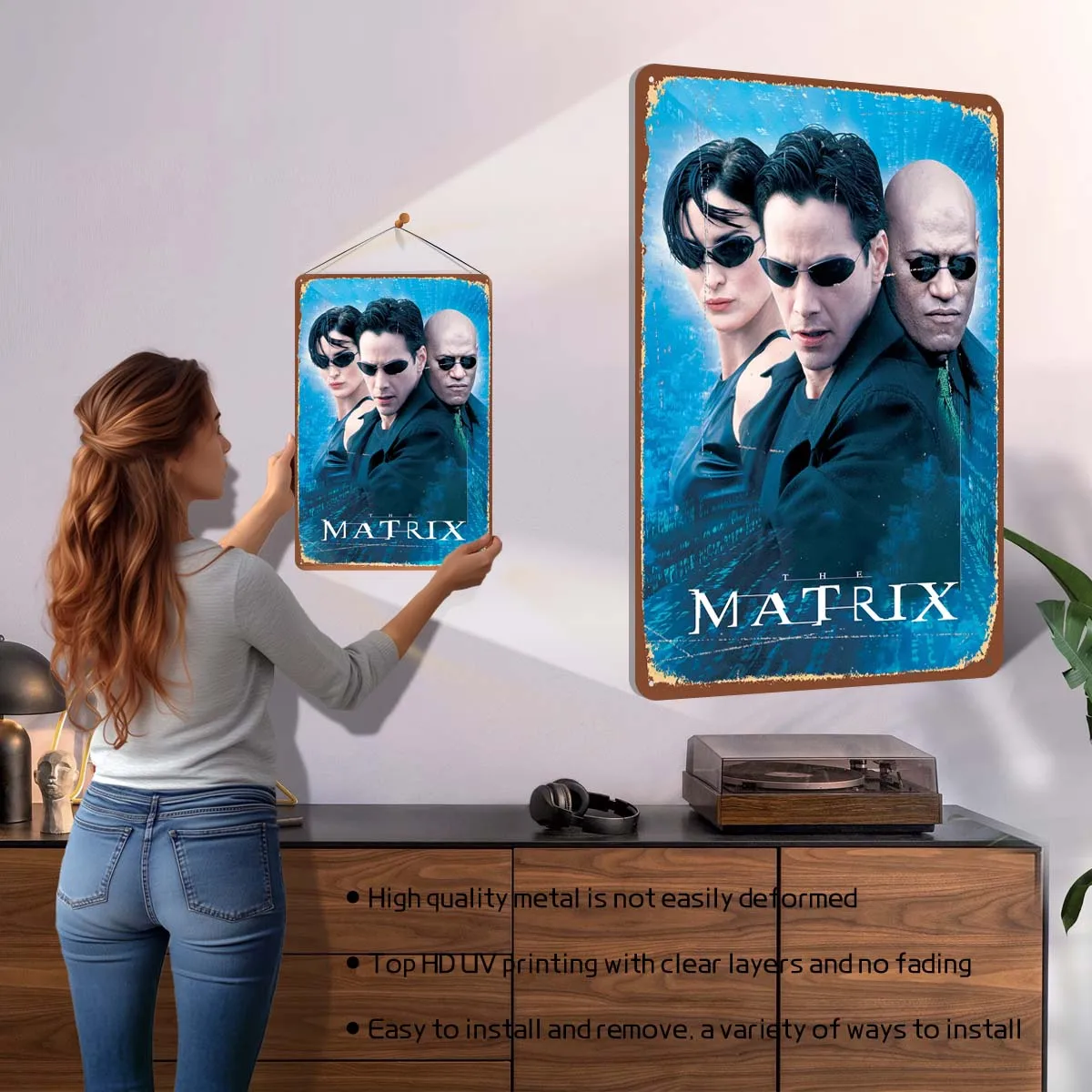ملصقات الفيلم الكلاسيكي علامات معدنية مصفوفة ديكور لتزيين الغرفة لوحات القصدير المخصصة لتزيين جدران الفن الكهف رجل ريترو #3