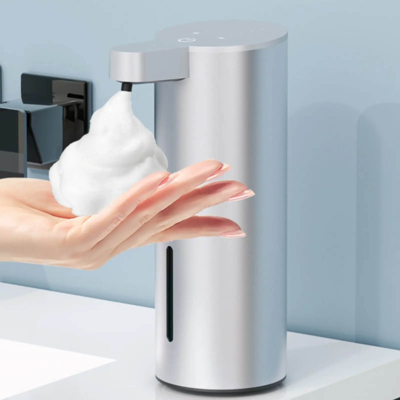 

Automatic Soap Dispenser Stainless Steel Infrared Soap Dispenser Hygiene Fixture Battery Operated Bathroom Accessory Foaming