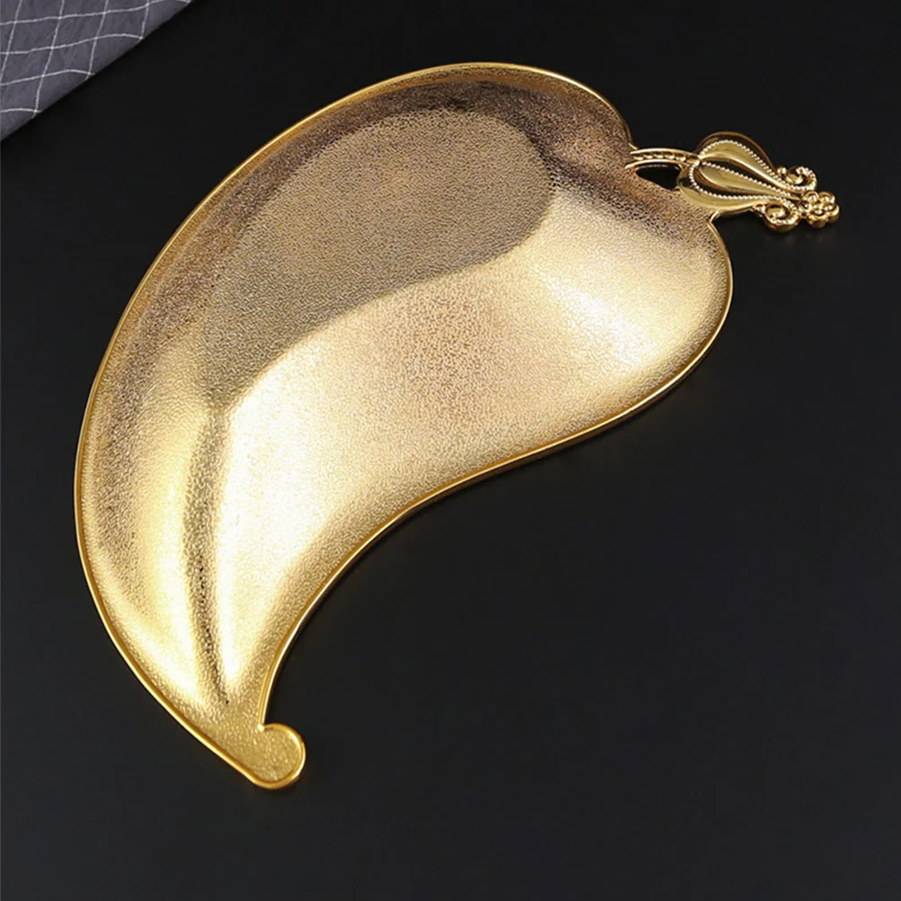 

Crown Embossed Metal Serving Tray Zinc Alloy Fruit Storage Plate Decorative Snack Container Fruit Tray Serving Plate