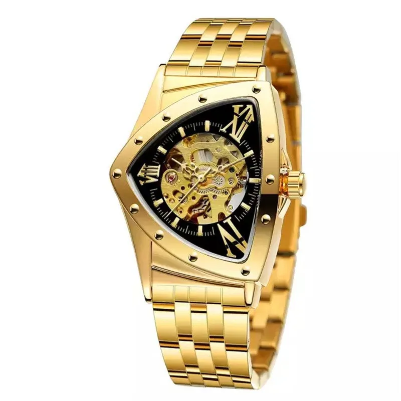 Gratis verzending OUTLETSNew forsining Europese Amerikaanse stijl herenmode casual holle horloge automatisch mechanisch horloge