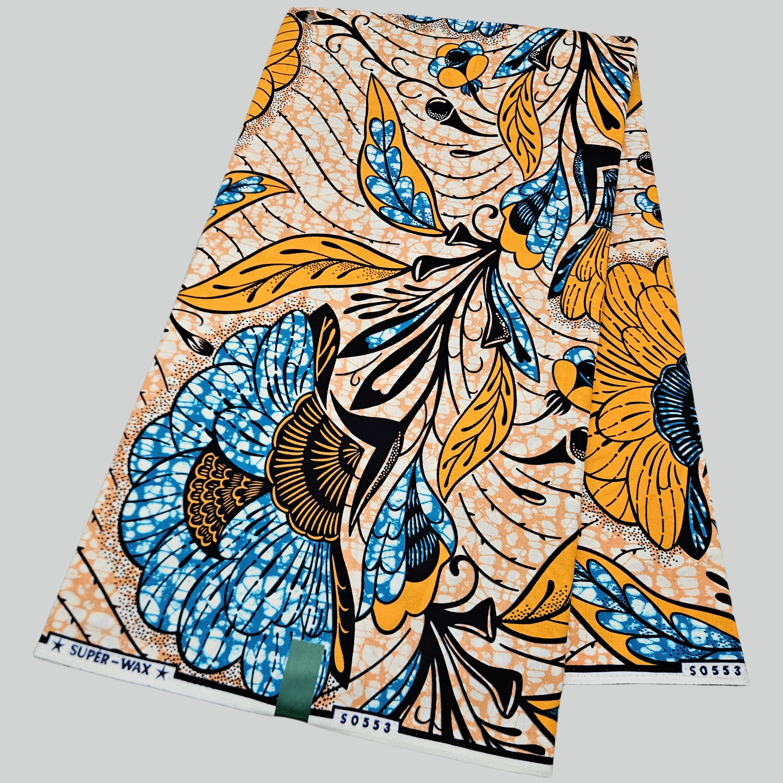 

Новая 100% оригинальная хлопковая ткань Super Ankara с восковым принтом из Голландии, 6-ярдовая настоящая мягкая голландская ткань в африканском стиле батик для шитья