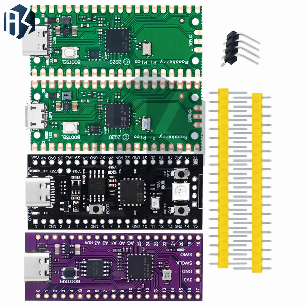 Высокопроизводительная плата микроконтроллера Raspberry Pi Pico: RP2040 (двухъядерный ARM-процессор Cortex-M0+)