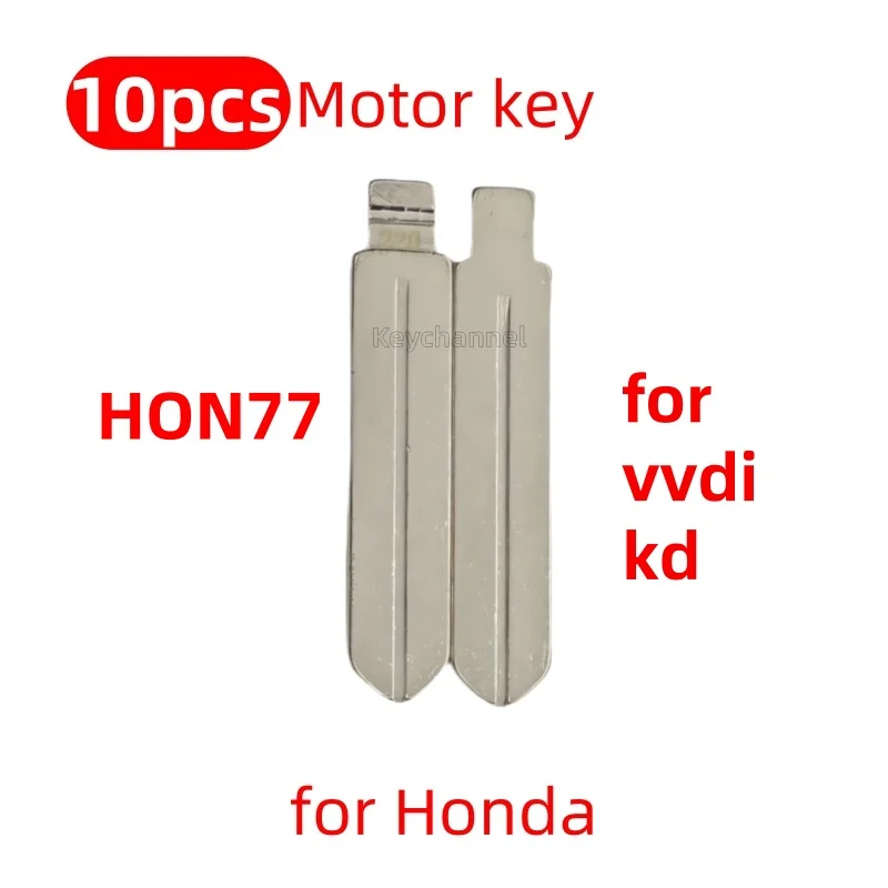

10pcs HON77 Motorcycle Key Blade Motor Key Blank for KD KEYDIY Xhorse Remote for Honda Motor CBR650 CBR1000R CB500X NC700 NC750