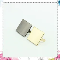 30Pcs 24mm Square Bag Labels Tag Handmade Customize Logo Decorative Buckles Clasp for Purse Metal Buckle DIY Sewing Accessories