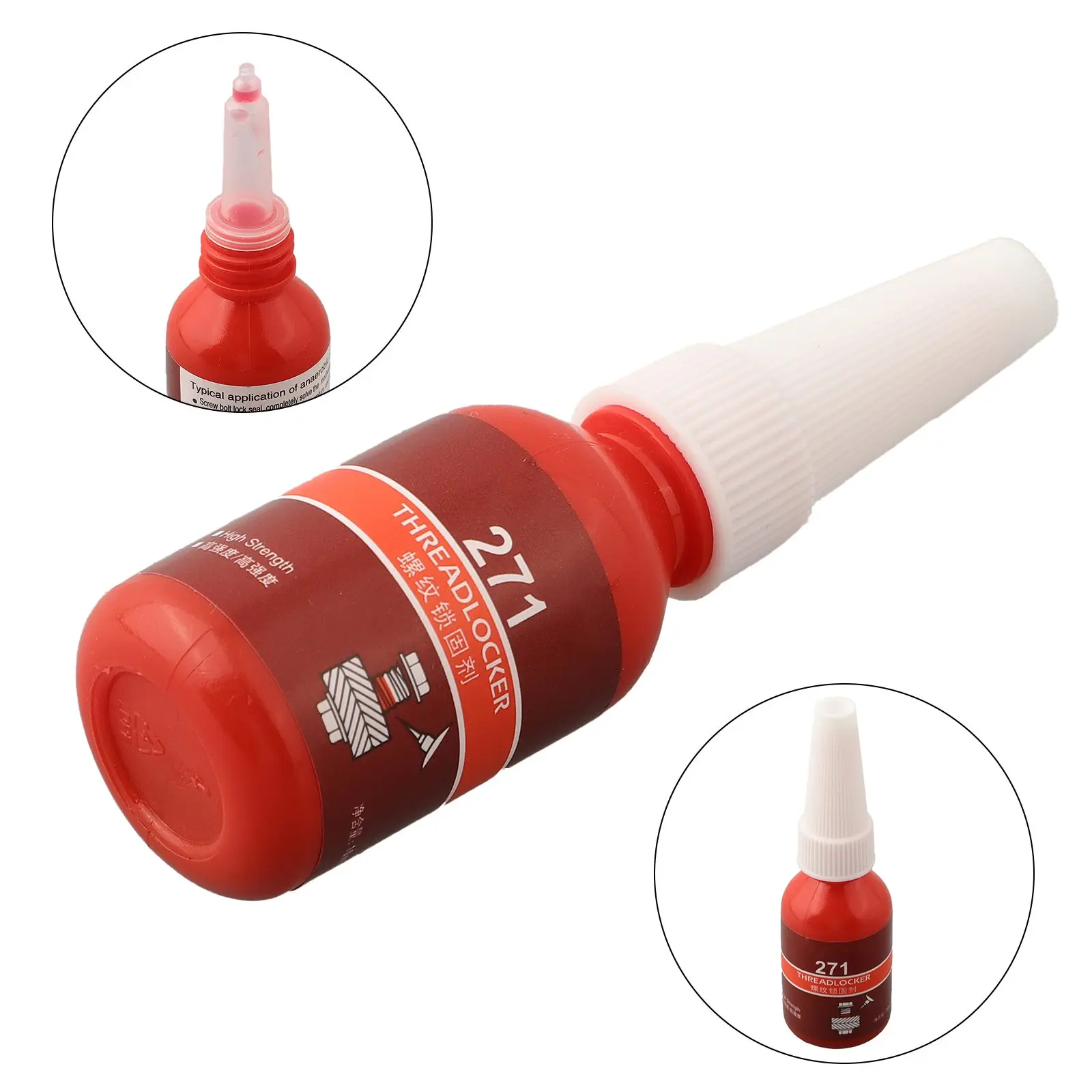 High Strength Thread Locking Glue Red Locking Glue 271 Threadlocker 271 10ml High Strength Glue for Permanent Metal Sealing