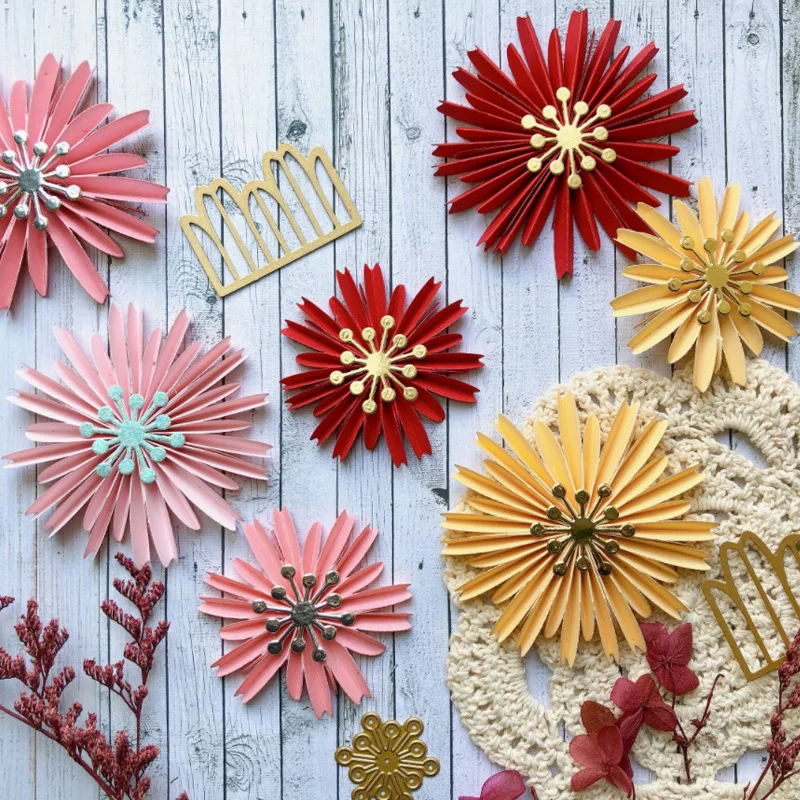 KLJUYP 3D Flowers Metal Cutting Dies Stencils for DIY Scrapbooking/album Decorative Embossing DIY Paper Cards