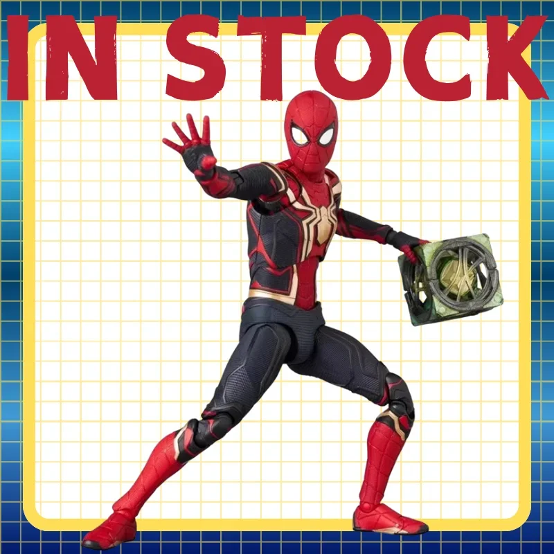 [IN Stock] MAF No.245 Spider-Man Integrated Suit 1/12 Action Figure Toy with 4 Heads & Web Effects Set for fans