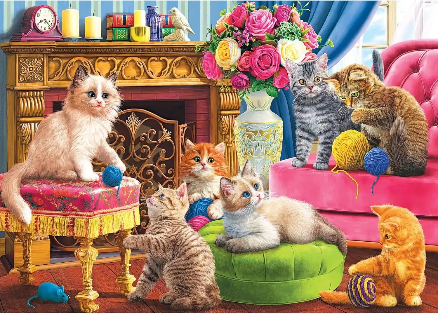 

Jigsaw Puzzles Cute Kitten Puzzle 500/1000 Piece Adult Stress Relieving Game Living Room Bedroom Office Wall Decor