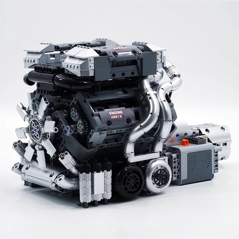 2024 pçs supercar w16 modelo de motor simulado caixa de velocidades blocos de construção montagem técnica tijolos brinquedos presentes ideais para crianças adulto