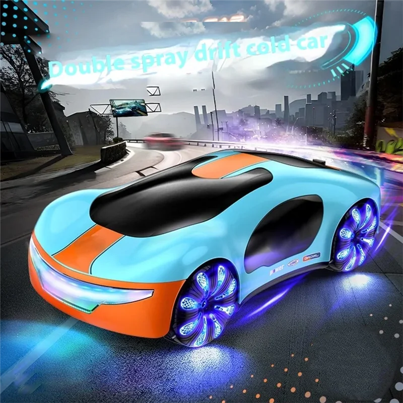 سيارة تحكم عن بعد رباعية الدفع 2.4 جيجا هرتز مع مستشعر حركة وإضاءة وموسيقى، هدية للأولاد في أعياد الميلاد - Y44A