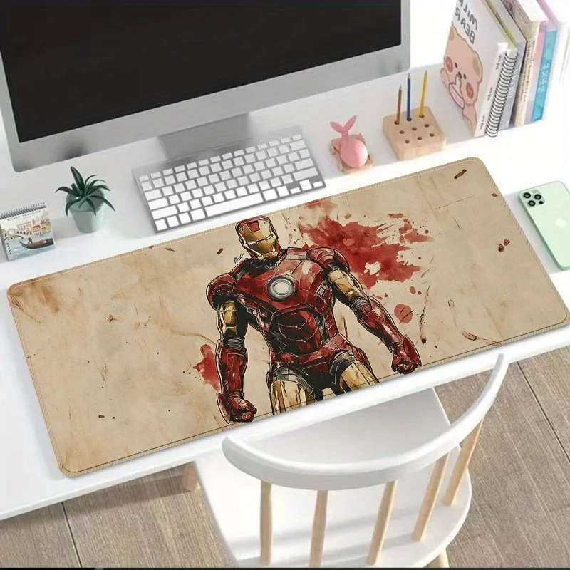 

Marvel Iron Man Rubber Mouse Pad - Non-Slip, Anti-Skid Desk Mat with Superhero Design, Ideal for Gaming & Office Use, Office Des
