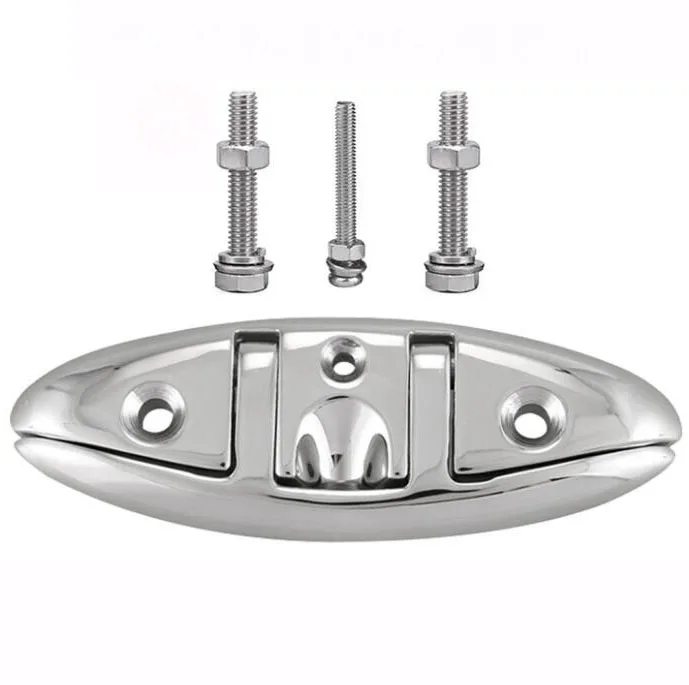 316 Stainless Steel Lifting Cable Bolt Folding Plywood Claw Bollard Speedboat Ship Yacht Marine Hardware 8 Inches