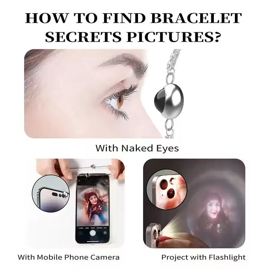 Custom Photo Bracelet Projection Women's Opal Crystal Turquoise Customized Color Photos Ladies Personalization Girlfriend Gift view 5