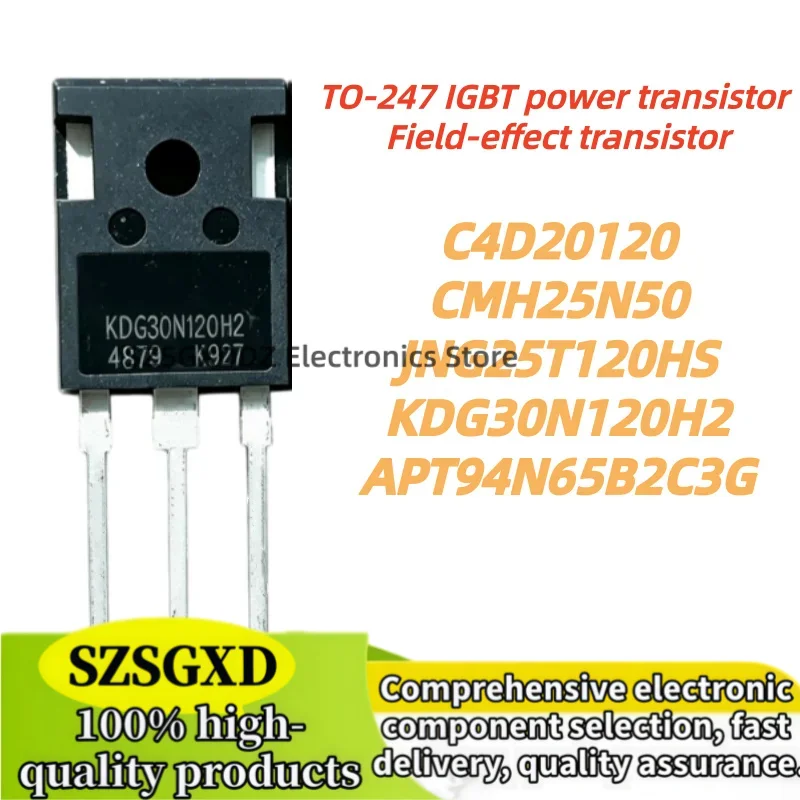 5pcs 100% New Quality APT94N65B2C3G KDG30N120H2 TO247 C4D20120 C4D20120D CMH25N50 JNG25T120HS TO-247