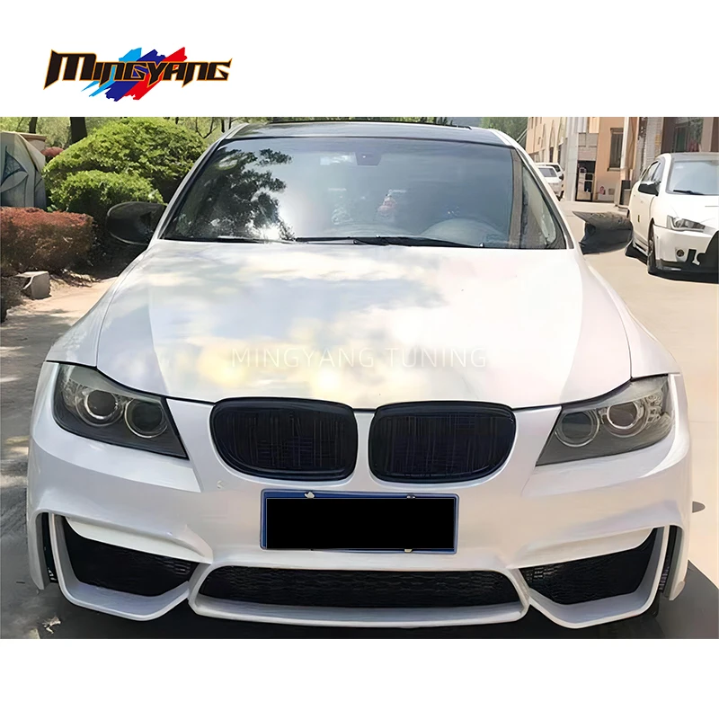 Modificación de plástico PP E90 2005-2008, actualización M4, diseño de parachoques de coche, accesorios, faldón lateral de capó para carrocería Serie 3 E90