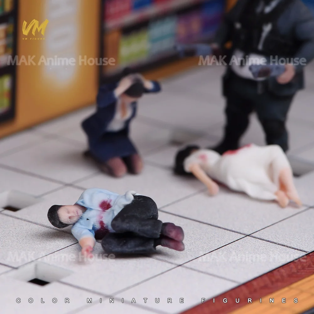 3D Print Figures 1/64 1/43 1/24 1/18 Masked Armed Robber Hostage Body Robbed Bank Overweight Men Realistic Model Scene Car Toys image 13